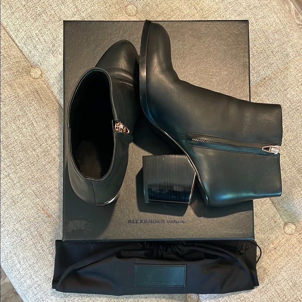 Alexander Wang Ankle Booties with Rose Gold Hardware- Gabi Booties- Size 8.5